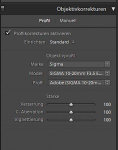 Lightroom 3 - Objektivkorrekturen